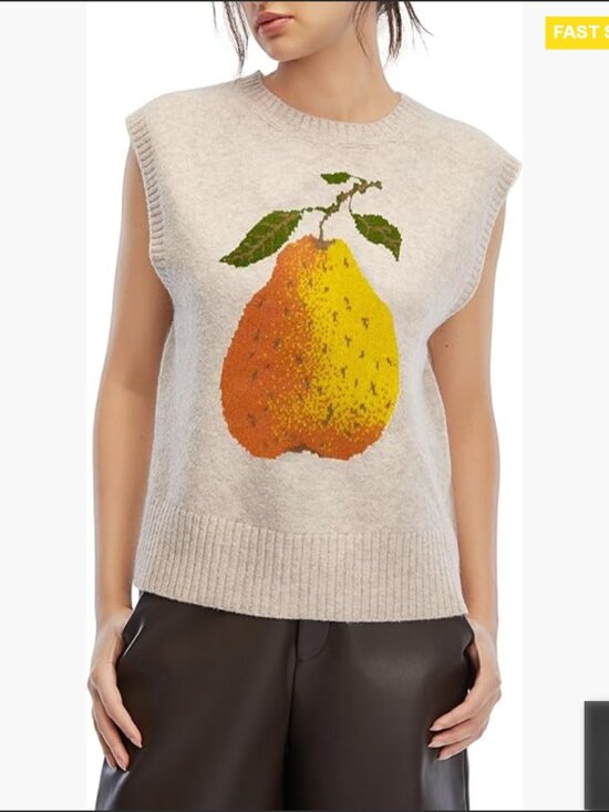 Other - Cropped Sweater Vest Y2K Oversized Loose Fit Knit Sleeveless Top Casual